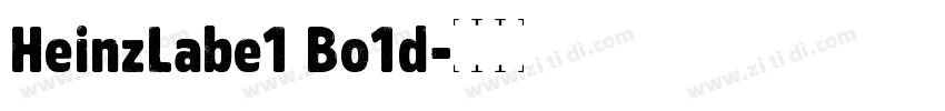 HeinzLabe1 Bo1d字体转换
